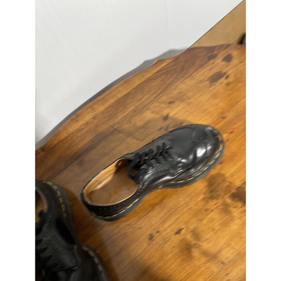 Dr Martens Brogue Wingtip Shoes Black Mens 7 Womens 8 Black England 90s Lug Sole - Picture 11 of 16